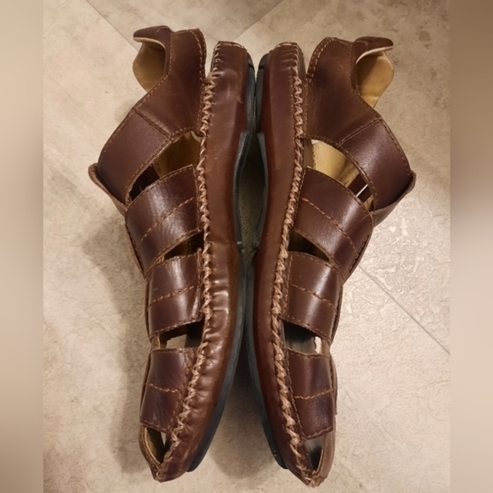 Pikolinos‎ Brown Leather Fishing Sandal! Size 44 - Mens - Picture 4 of 10
